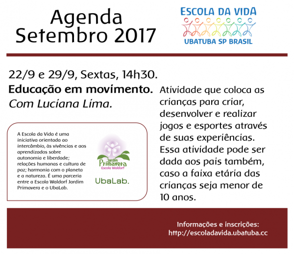 Flyer Educação em Movimento